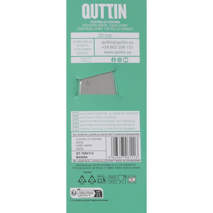 Quttin Cuchillo de Cocina Black 20 cm 5