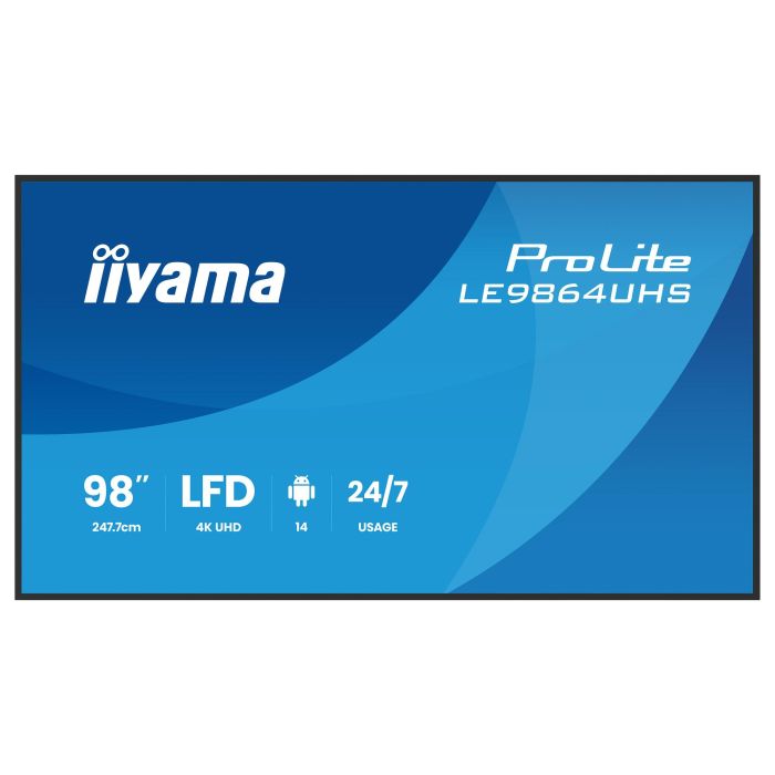 iiyama LH98 ProLite Pantalla Profesional 98" 3840x2160 UHD VA DLED panel 500cd/m² 24/7 iiyama LH98 ProLite Pantalla Profesional 98" 3840x2160 UHD VA DLED panel 500cd/m² 24/7