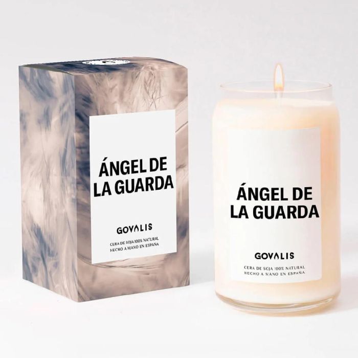 Govalis Vela Ángel De La Guarda Aromática con Bergamota, Salvia, Azahar y Flor de Loto 500 gr