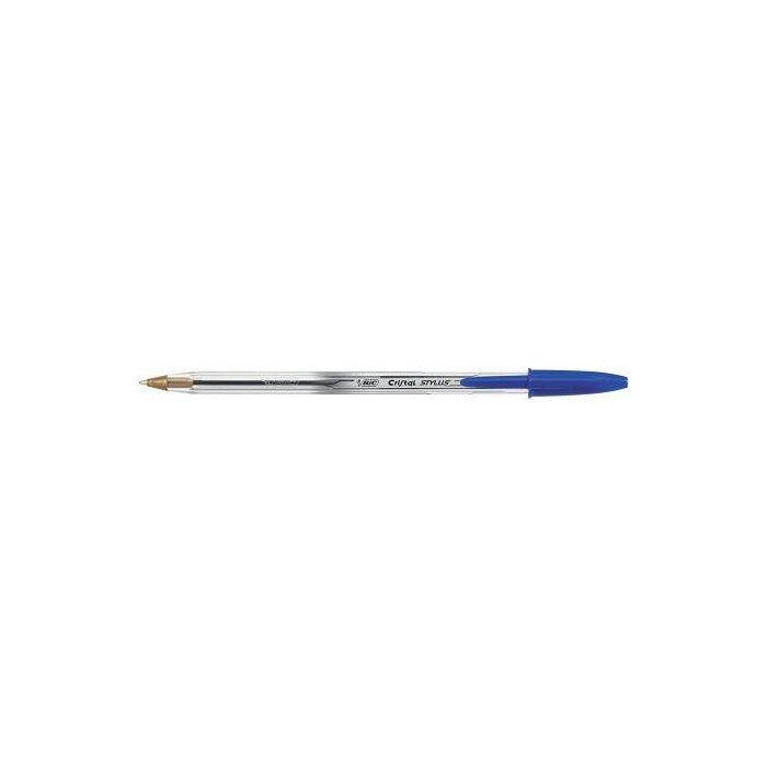 Bolígrafo de Tinta de Aceite Bic Cristal Stylus 926386/ para Pantallas Táctiles/ Azul