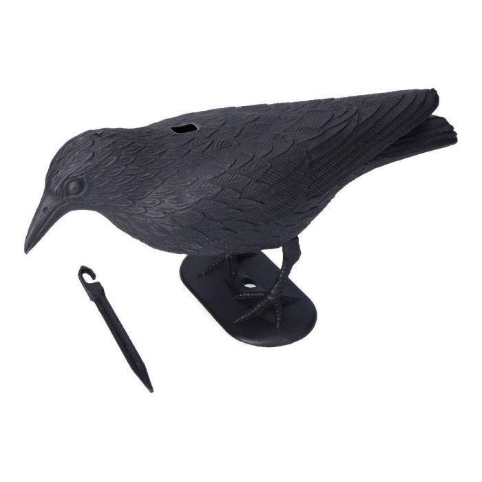 Edm Cuervo Ahuyenta Pájaros de Polipropileno para Jardín y Tejados, Negro, 36 x 13 x 18 cm 1