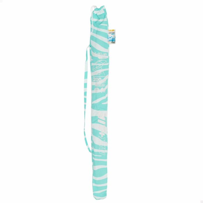 Sombrilla de playa Aktive Azul 200 x 195 x 200 cm (6 Unidades) 2 Sombrilla de playa Aktive Azul 200 x 195 x 200 cm (6 Unidades) 2
