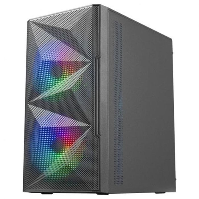 Mars Gaming MC-ME Torre Mini PC Gaming, Micro-ATX/Mini-ITX, Cristal Templado, 2 Ventiladores FRGB, Rejilla MESH 2