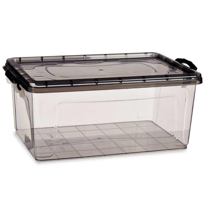 Caja de plástico Kipit antracita 22L, 32x20.5x50 cm (6 Unidades) 1 Caja de plástico Kipit antracita 22L, 32x20.5x50 cm (6 Unidades) 1