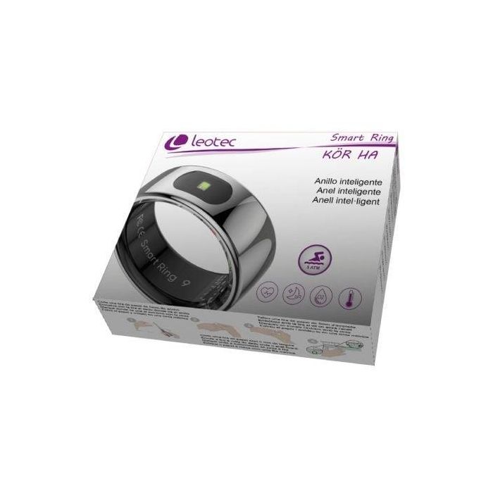 Anillo Inteligente Leotec Kör Ha Talla 9/ Ø19.1mm/ Notificaciones/ Frecuencia Cardíaca/ Plata 3 Anillo Inteligente Leotec Kör Ha Talla 9/ Ø19.1mm/ Notificaciones/ Frecuencia Cardíaca/ Plata 3