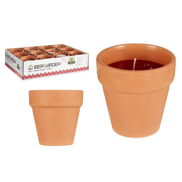 Vela Vaso Barro Geranio Ibergarden 8CM (48 Unidades) Vela Vaso Barro Geranio Ibergarden 8CM (48 Unidades)