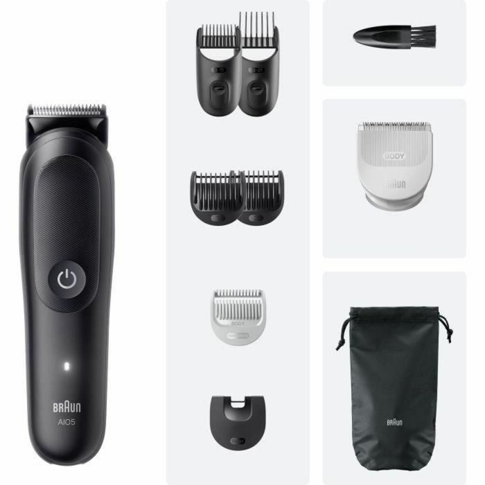 Braun AIO5540 Recortadora de pelo y barba, 120 min autonomía, 14 ajustes de longitud, Negro 5 Braun AIO5540 Recortadora de pelo y barba, 120 min autonomía, 14 ajustes de longitud, Negro 5
