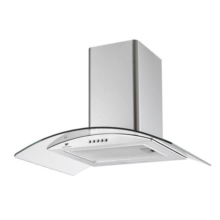 Continental Edison Decorative Hood - L60 cm - vidrio de acero inoxidable 1 Continental Edison Decorative Hood - L60 cm - vidrio de acero inoxidable 1