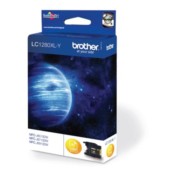 Brother LC1280XL-Y Cartucho de Tinta Amarilla Alta Capacidad (1200 páginas) para MFC-J6510DW, MFC-J6710DW, MFC-J6910DW 1