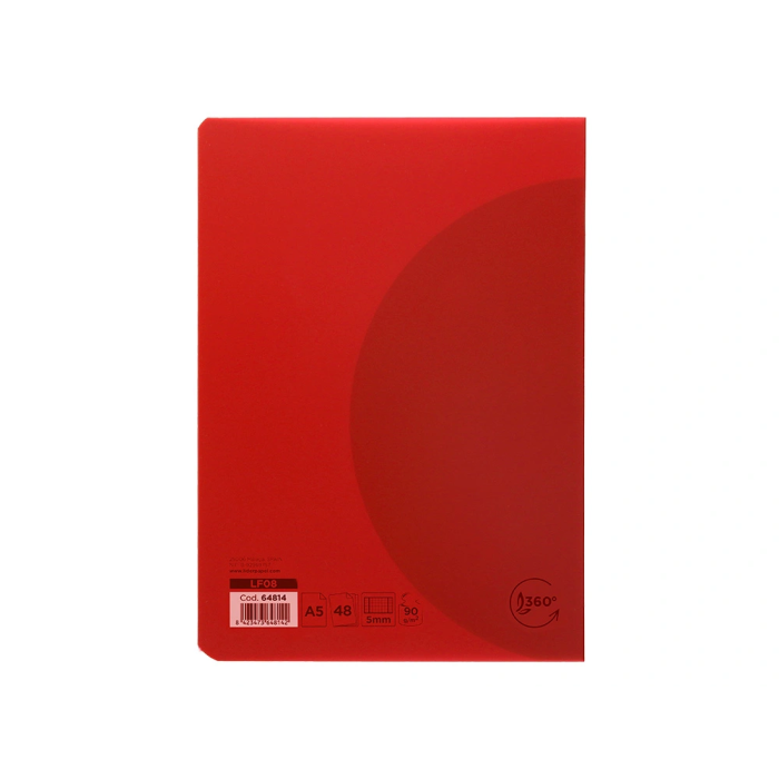 Liderpapel Libreta 360 Tapa Plástico A5 48 Hojas 90gr Cuadriculado 5mm Colores Surtidos 3 Liderpapel Libreta 360 Tapa Plástico A5 48 Hojas 90gr Cuadriculado 5mm Colores Surtidos 3
