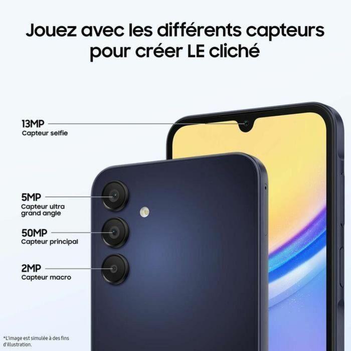 Smartphone Samsung A15 6,5" Mediatek Dimensity 6100+ 4 GB RAM 128 GB Azul 2