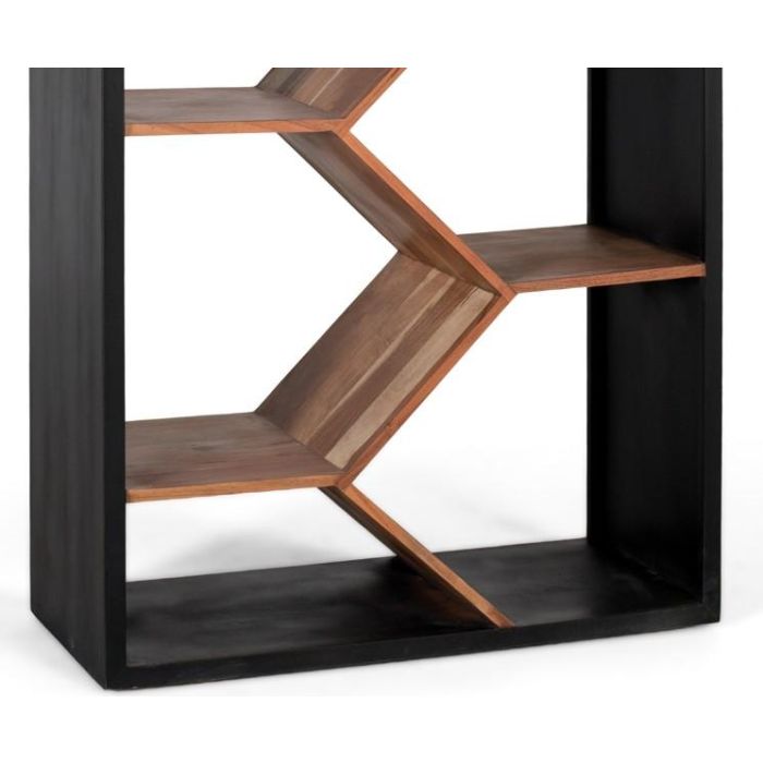 Giner y Colomer Librería de Madera de Mango con Diseño Contemporáneo y Geométrico 4