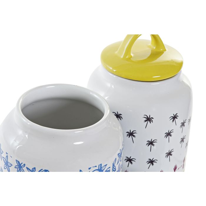 DKD Home Decor Bote Colonial Colección África de Gres Turquesa y Azul Mate, 19 cm Alto, Pack 4 Unidades, Apto Lavavajillas y Microondas 2 DKD Home Decor Bote Colonial Colección África de Gres Turquesa y Azul Mate, 19 cm Alto, Pack 4 Unidades, Apto Lavavajillas y Microondas 2
