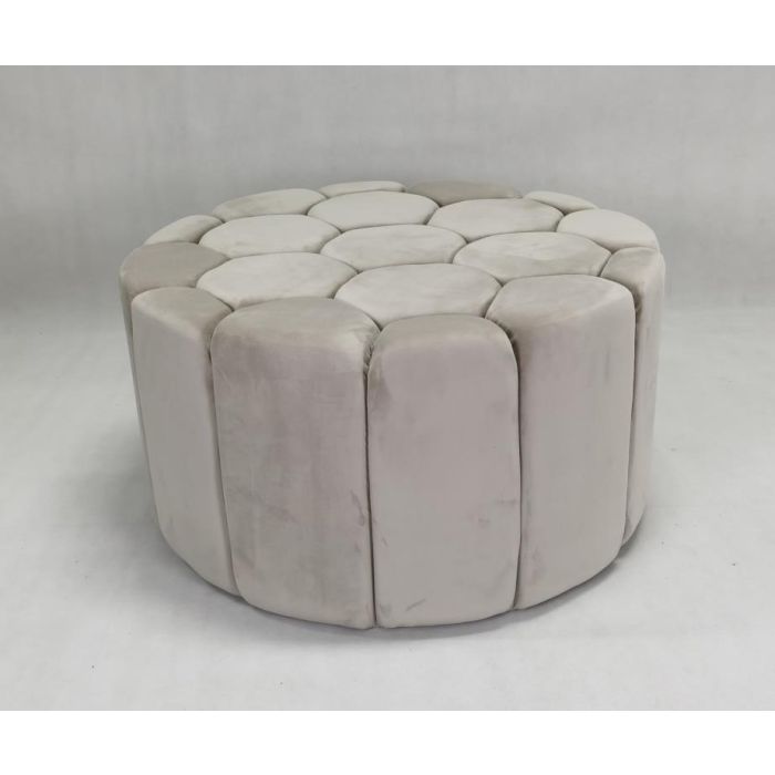 DKD Home Decor Reposapies Scandi Beige 86 x 48 x 86 cm, Altura asiento 48 cm