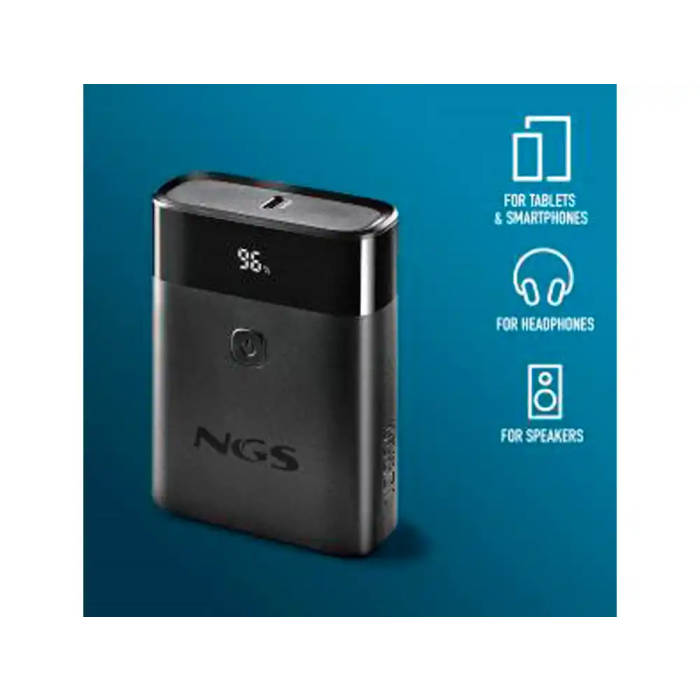 NGS TWIX10 Powerbank 10000mAh Carga Rápida 22.5W Negra Batería Externa Portátil 1