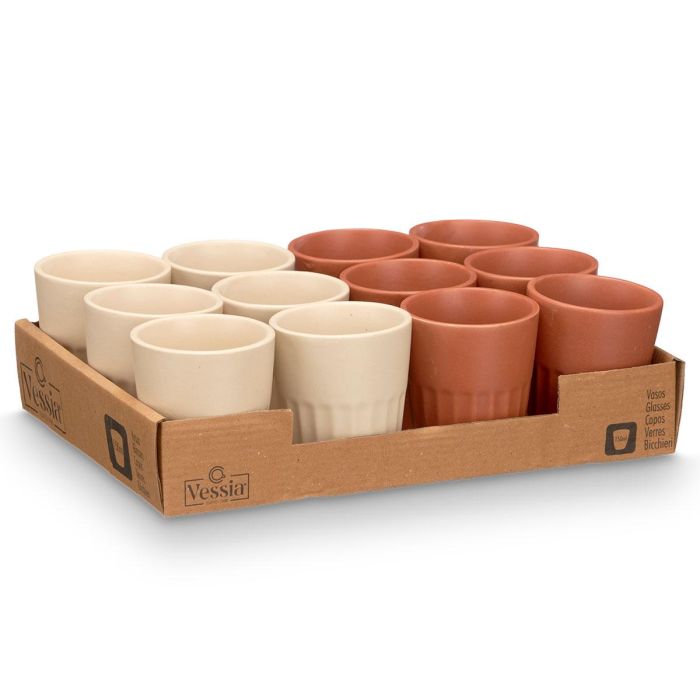 Vaso Cortado Surtidos Marron Beige 150 Ml Vessia 7X8CM (36 Unidades) 2 Vaso Cortado Surtidos Marron Beige 150 Ml Vessia 7X8CM (36 Unidades) 2