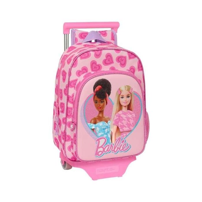 Mochila Escolar con Ruedas Barbie Love Rosa 26 x 34 x 11 cm 2