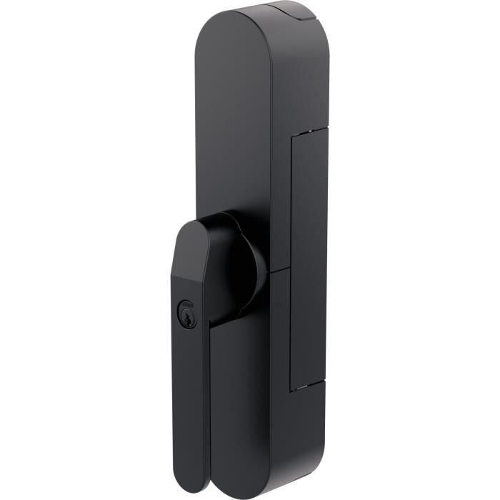 ABUS WINTECTO One FCA4100 BK Cerradura de Seguridad para Puertas de Terraza con Tecnología SmartX y Sensor de Alarma 3D