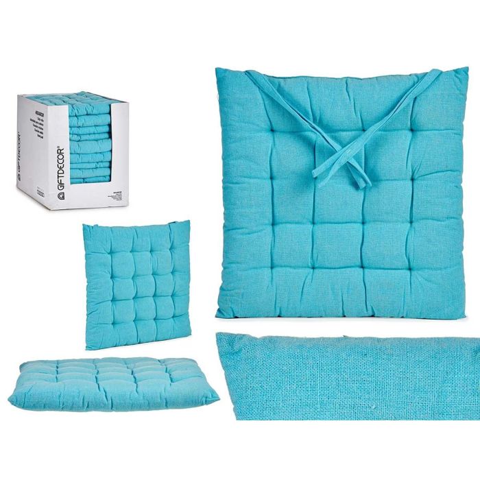 Cojin Silla Liso Azul Giftdecor 40X5CM (12 Unidades) Cojin Silla Liso Azul Giftdecor 40X5CM (12 Unidades)