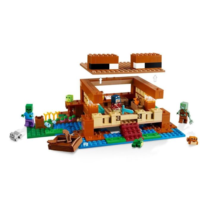 LEGO 21256 Minecraft La Casa de la Rana, Juguete con Minifiguras de Animales, Personajes: Zombi y Explorador 8