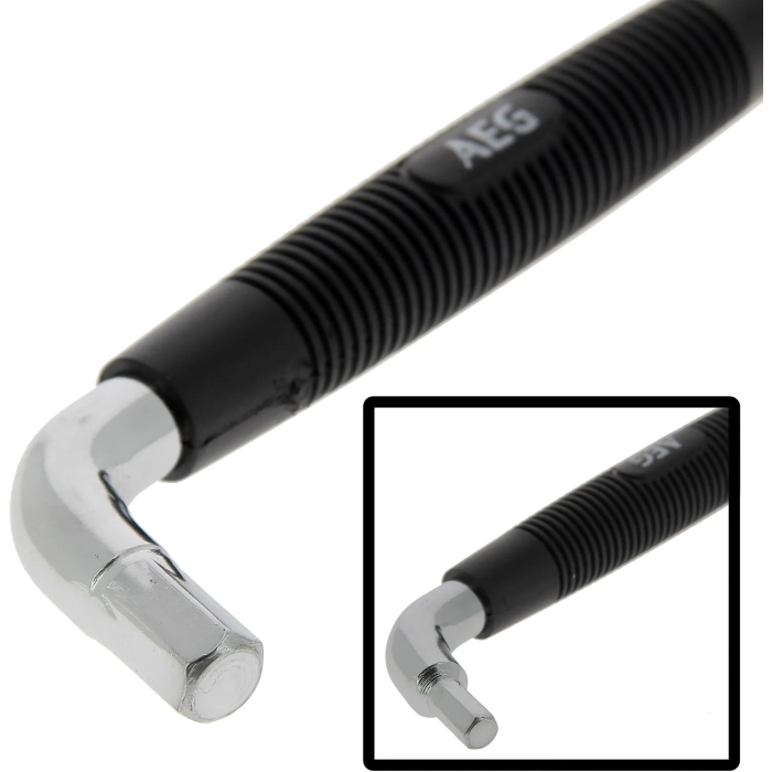 Aeg Llave de Drenaje Hexagonal Doble 8-12 mm Mango Ergonómico Antideslizante 2
