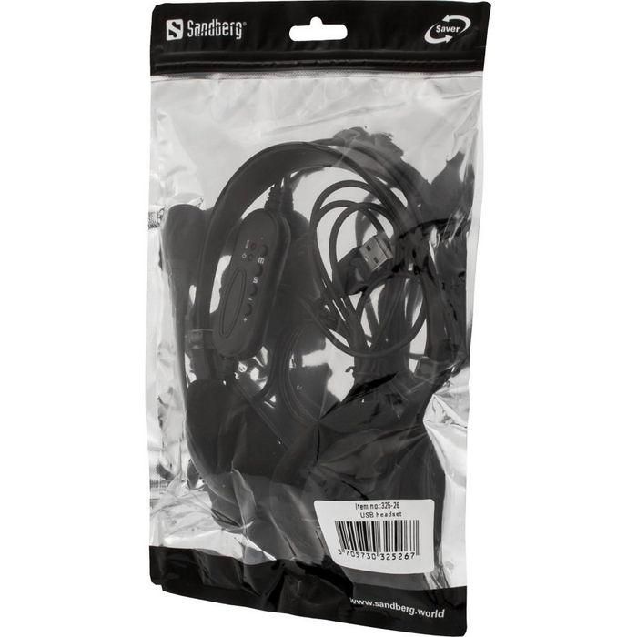 Sandberg Auriculares Saver USB para PC, Control de Volumen Integrado, Perfectos para Videollamadas y Reuniones Online 3