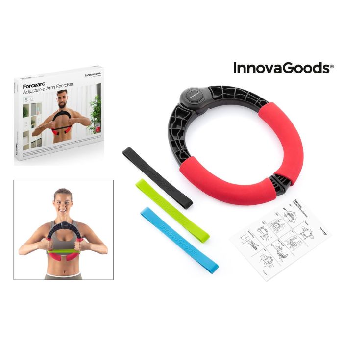 Ejercitador de Brazos Regulable con Resistencia y Guía de Ejercicios Forcearc InnovaGoods Ejercitador de Brazos Regulable con Resistencia y Guía de Ejercicios Forcearc InnovaGoods
