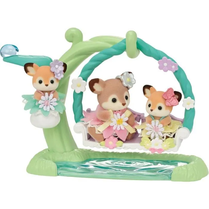 Sylvanian Families 5801 Bebés Ciervo en el Columpio 5