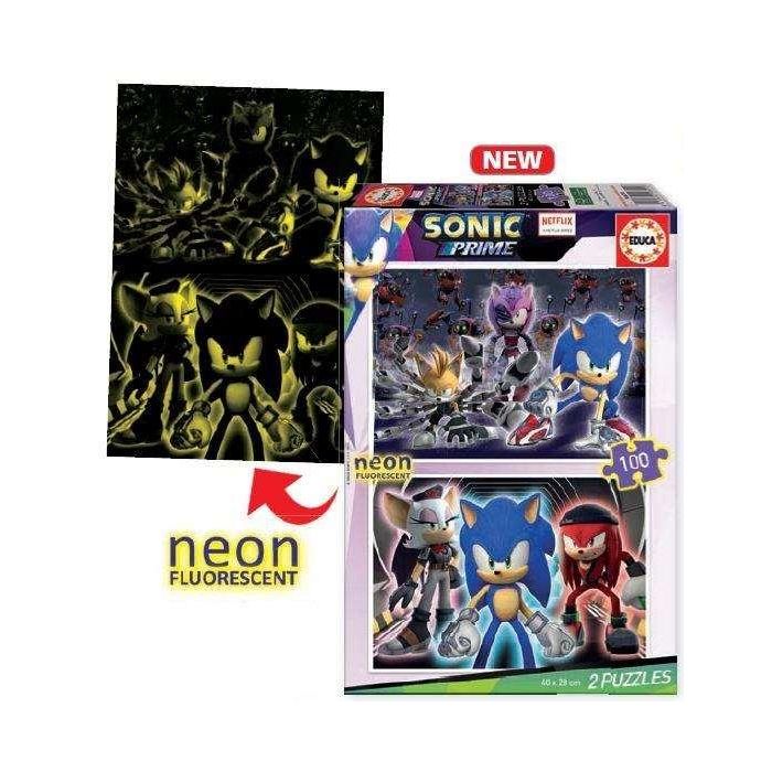 Puzzle 2x100 piezas sonic neon 10 Puzzle 2x100 piezas sonic neon 10