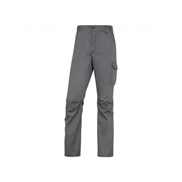 Pantalon De Trabajo Deltaplus Cintura Elastica 5 Bolsillos Color Gris - Negro Talla M 1