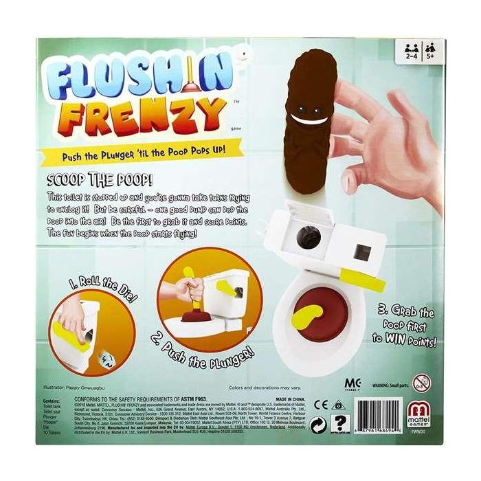 Mattel Juego Baño Boom Destapa y Atrapa Edad Mínima 5 Años 6 Mattel Juego Baño Boom Destapa y Atrapa Edad Mínima 5 Años 6