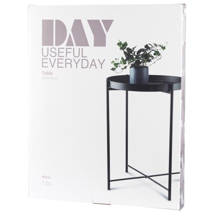 Day Mesa Auxiliar Negra Redonda ø38 cm x 50 cm 3