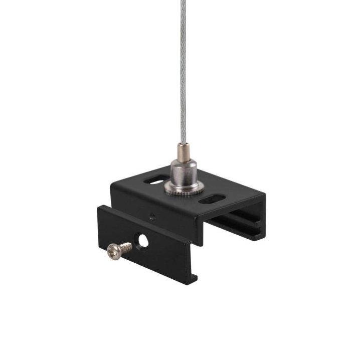 Kit de Suspensión para Carril Trifásico 1 Metro Negro con Cable de Acero Regulable HO-SUS-T-N 4 Kit de Suspensión para Carril Trifásico 1 Metro Negro con Cable de Acero Regulable HO-SUS-T-N 4