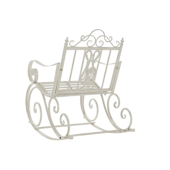 Mecedora DKD Home Decor Metal Aluminio Blanco (63 x 89 x 92 cm) 1 Mecedora DKD Home Decor Metal Aluminio Blanco (63 x 89 x 92 cm) 1