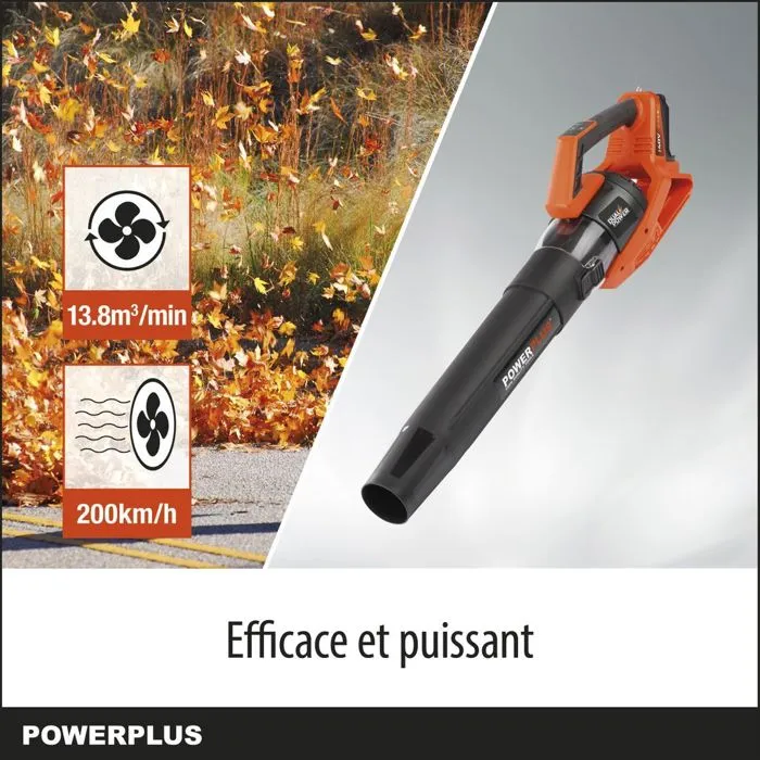 Dual Power Soplador POWDPG7526 Potencia Dual 40 V 200 km/h (sin batería ni cargador) 2