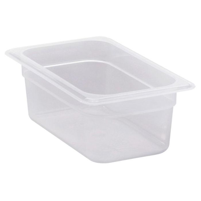 CAMBRO - 44PP-190 - Recipiente GN 1/4 2,5 L - 16,2 x 26,5 x 10 cm (No incluye tapadera) - Blanco translúcido - Venta 1 unidad.