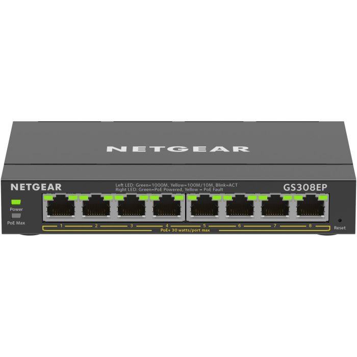 NETGEAR GS308EP Switch PoE+ Gestionado Gigabit Ethernet 8 Puertos 3