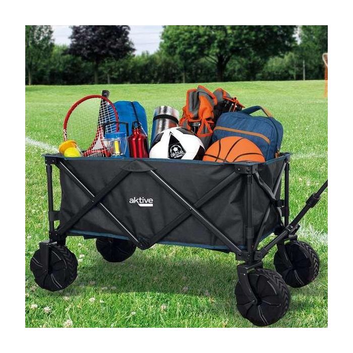 Carro de playa plegable 91x49x99cm con ruedas grandes. 4 Carro de playa plegable 91x49x99cm con ruedas grandes. 4
