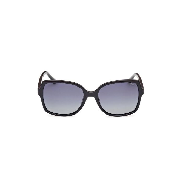 GUESS GU00100 01D Gafas de Sol Polarizadas Cuadradas para Mujer 55mm Cristal Gris Humo Degradado Montura Negra Brillante 2