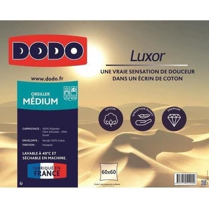 Almohada DODO LUXOR 60x60 cm - 100% Algodón - Efecto plumón 1 Almohada DODO LUXOR 60x60 cm - 100% Algodón - Efecto plumón 1