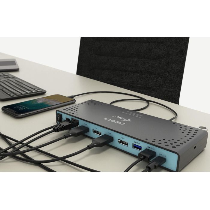DICOTA D31952 USB-C 13-en-1 Docking Station 5K HDMI/DisplayPort PD 65W Gigabit Ethernet para portátil 4