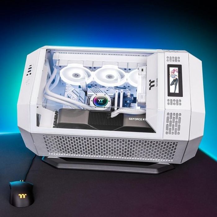 Thermaltake The Tower 300 Micro Torre PC Blanco con 2 Ventiladores de 140mm Preinstalados, Soporte para Discos Duros 2.5 y 3.5 pulgadas 5