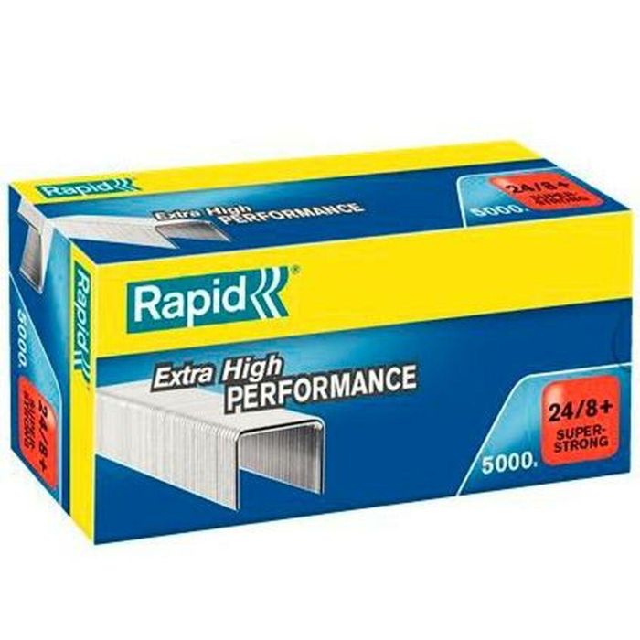 Grapas Rapid Super Strong 24/8+ Mm. Galvanizadas Caja De 5000