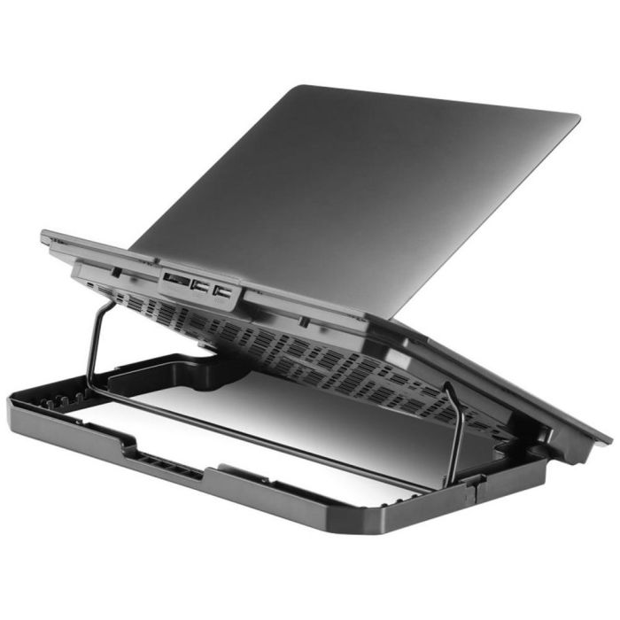 Mars Gaming Soporte Refrigerante MNBC23 para Portátiles hasta 16" con Iluminación LED Azul y Soporte para Smartphone 3