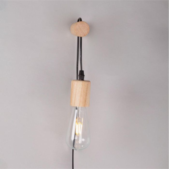 SKD-W1010 Aplique de Pared Ajman de Madera para Luz de Lectura en Dormitorios y Zonas de Estar, Compatible con Bombillas LED E27 3 SKD-W1010 Aplique de Pared Ajman de Madera para Luz de Lectura en Dormitorios y Zonas de Estar, Compatible con Bombillas LED E27 3