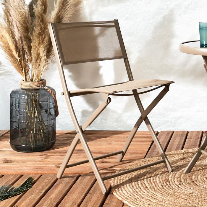 Silla Plegable Elba Beige Home Deco Factory 1 Silla Plegable Elba Beige Home Deco Factory 1
