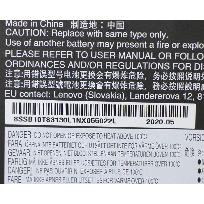 Lenovo Internal battery, 3-cell design, 45Wh capacity, Li-ion technology, suitable for compatible Lenovo laptops and devices. 4 Lenovo Internal battery, 3-cell design, 45Wh capacity, Li-ion technology, suitable for compatible Lenovo laptops and devices. 4