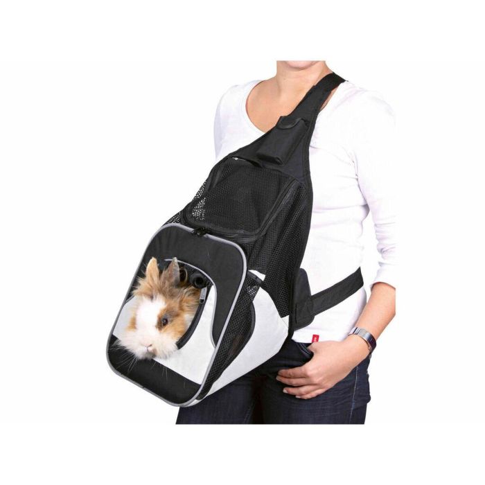Mochila para Mascotas Trixie Savina Negro Gris 30 × 33 × 26 CM 2