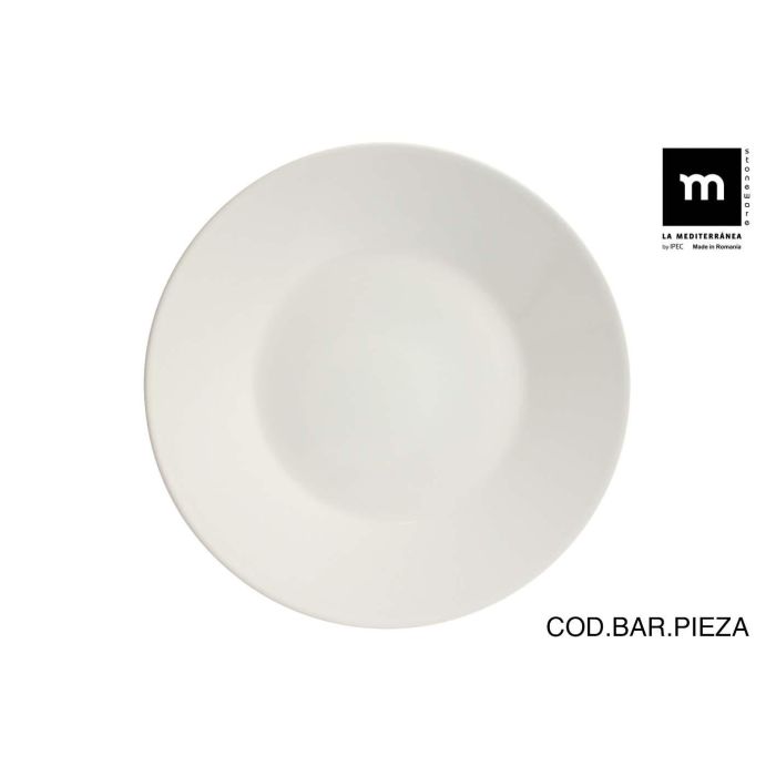 La Mediterranea Plato Llano 28 cm "Maitre" Ivory Brillo (6 Unidades)