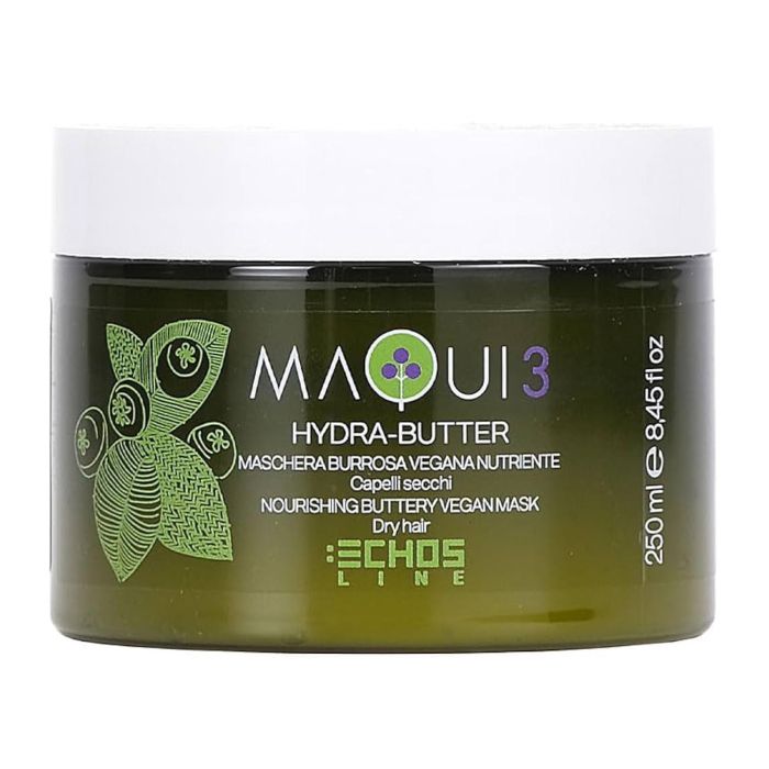 Echosline Mascarilla Hydra Nutritiva Maqui3 con Manteca de Karité para Cabello Seco, Hidratante y Brillo, Vegana 250ml